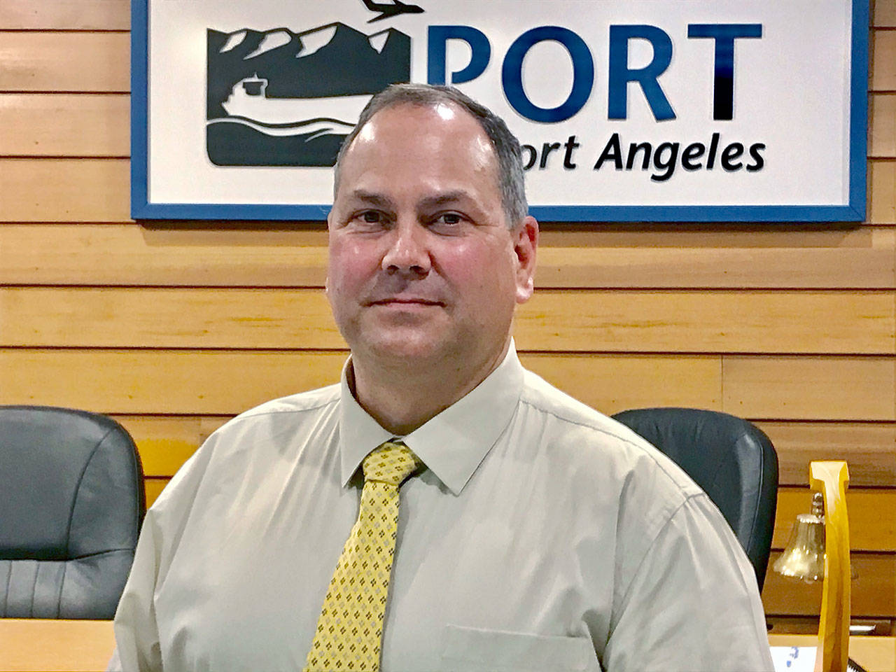 Port of Port Angeles commissioners hope to finalize a contract with Geoff James for the port executive director position soon. Photo by Paul Gottlieb/Olympic Peninsula News Group
