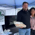 Margarita and Bill Lee of Chicken & Egg bring fresh eggs to the Sequim Farmers & Artisans Market each weekend during the late spring, summer and early fall months.