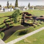 These conceptual drawings from American Ramp Company/Velosolutions show the BMX pump track planned for Erickson Playfield in Port Angeles. Organizers hope to open the track in October.