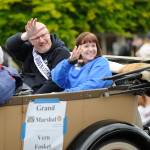 Vern Fosket, the 2017 Irrigation Festival grand marshal, enjoys the grand parade in style with wife Lynn. Sequim Gazette file photo by Michael Dashiell
