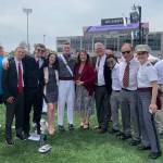 Sequims Grant Pierson, fourth from left, is joined by friends and family at his graduation ceremony at West Point on May 22. Photo courtesy of Pierson family