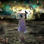 Butterfly Girl (digital art) by Angela Miller of Pasco, the Best of Show honor recipient at the 2021 Peninsula College Student Art Exhibition. Submitted art