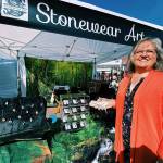 Gina Luellen brings artistic flair to the Sequim Farmers Artisans Market at her Stonewear Art booth. Photo by Emma Jane EJ Garcia
