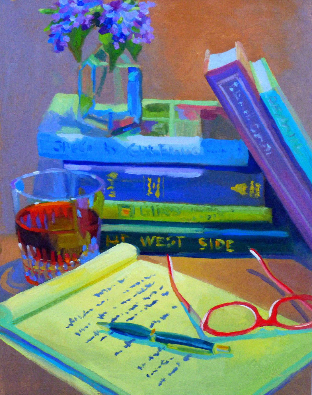 Original artwork for Olympic Theatre Arts 2021 New Works Showcase, set for one weekend only: July 16-18. Art by Catherine Mix