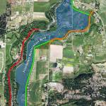 A schematic details the Rivers Edge setback levee, construction of which is in progress and expected to finish in September. Map courtesy of Jamestown SKlallam Tribe