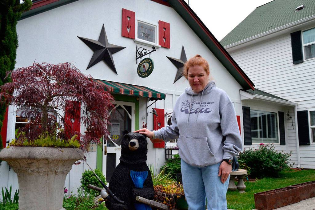Kelly Yarnes is pictured outside her Sequim home in May 2019. Yarnes took home three medals from the 1988 International German American Special Olympics. Sequim Gazette file photo by Matthew Nash
