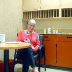 Emma Watson, a mental health therapist with the Clallam County Jail, sits in on a small counseling room at the jail. Photo by Keith Thorpe/Olympic Peninsula News Group
