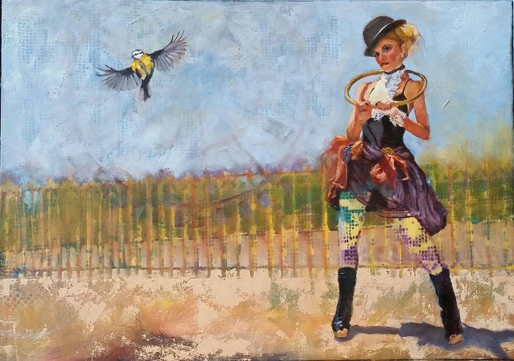 Roundabout, by Sharmin Owings, a Sequim artist whose work will be on display at the 2021 ARTjam event Sept. 4-5 in Sequim. Submitted art