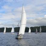 Boat captains and crew take to Sequim Bay for the Reach and Row for Hospice event in 2018. Sequim Gazette file photo by Matthew Nash