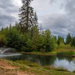 The fountain at Fox-Bell Events on 137 N. Barr Road, where guests can relax and enjoy the view. Sequim Gazette photo by Emily Matthiessen