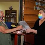 Paraeducator Lili Ring, left, helps new principal Kristi Queen set up for the first day of school at Helen Haller Elementary. Queen and assistant principal Sarah Decker are the new administrators for the Sequim school starting this year. Sequim Gazette photo by Matthew Nash