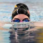 Sequims HiiIei Robinson competes in the 200 individual medley in the Wolves final time trial of the 2020-21 season on March 5 at YMCA of Sequim. The Wolves are back to head-to-head meets this September. Sequim Gazette file photo by Michael Dashiell