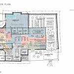An initial floor plan for a proposed expansion/renovation of the North Olympic Library Systems Sequim branch shows more meeting space, study rooms and additional staff space among other alterations. NOLS officials are in talks with SHKS Architects to lead the project that could see construction begin in 2022. Artwork courtesy of North Olympic Library System