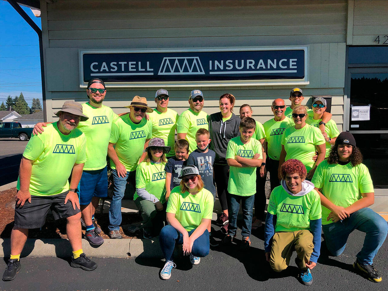 The Castell Insurance team celebrates another successful community shred event on Aug. 28. Donations from the event raised more than $5,500. Photo courtesy of James Castell/Castell Insurance