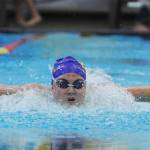 Sequims Melia Nelson competes in the 200 individual medley in a Sept. 9 home meet against Bainbridge. Sequim Gazette photos by Michael Dashiell