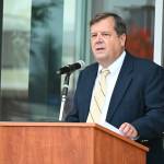 Keynote speaker Mark Abshire offers his thoughts on the eve of the 20th anniversary of the Sept. 11, 2001, attacks. Abshire was working in the Pentagon that day. Sequim Gazette photo by Michael Dashiell