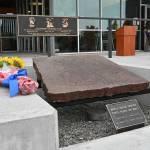 A World Trade Center artifact is displayed at the Sequim Civic Center. Sequim Gazette photo by Michael Dashiell