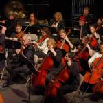 Members of the advanced youth Strings players perform with the Sequim Community Orchestra at Sequim High School in December 2018. Sequim Gazette photo by Emily Matthiessen