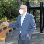 Gov. Jay Inslee speaks following an appearance at the Peninsula College campus in Port Angeles on Oct. 1. Photo by Keith Thorpe/Olympic Peninsula News Group