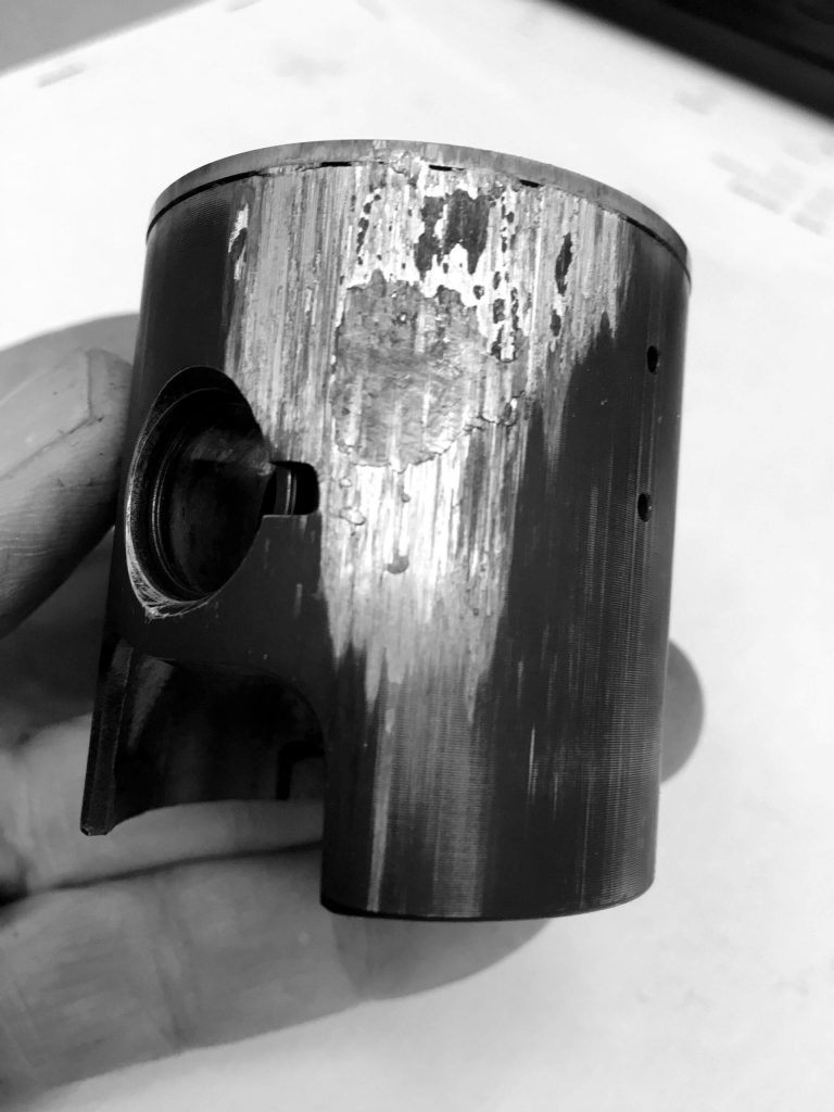 After cold seizure caused problems for the Tri Mac Speedsters, George and Alan McMurray used muriatic acid to help eat away aluminum deposits in their bikes cylinder and help the team earn not one but two records at the World Finals. Photo courtesy of George McMurray