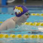 Julia Jeffers competes in the 200 individual medley as the Wolves take on Port Angeles on Oct. 7. Jeffers placed fourth in 3:13.50. Sequim Gazette photo by Michael Dashiell
