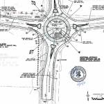 The Sequim-Dungeness Way and Woodcock Road roundabout will be about 160 feet in diameter. Graphic courtesy of Clallam County