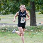 Sequims Riley Pyeatt breaks from the pack and cruises to a win in an Olympic League meet held Oct. 13 at Battle Point Park on Bainbridge Island. Photo by Mark Krulish/Kitsap News Group