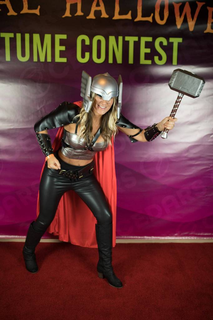 Mary Anne Crabtree won second place and $300 as Lady Thor at 7 Cedars Casinos costume contest last year. The virtual event is held again in the casinos lobby from 6-11 p.m. on Saturday and Facebook users voting on the top 10 photos on Halloween. Photo by Stephanie Gray Photography