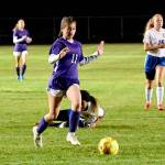 Sequims Alliyah Weber breaks through the Bremerton defense for a second half score in the Wolves 6-0 win over the visiting Knights on Oct. 19. Sequim Gazette photo by Michael Dashiell