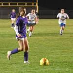 Sequims Alliyah Weber breaks through the Bremerton defense for a second half score in the Wolves 6-0 win over the visiting Knights on Oct. 19. Sequim Gazette photo by Michael Dashiell
