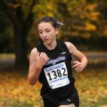 Sequim sophomore Kaitlin Bloomenrader races to a seventh place finish at the Olympic League championships on Oct. 21.