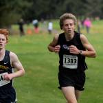 Sequims Riley Pyeatt races to a first place finish at the Olympic League championships on Oct. 21. Sequim Gazette photo by Michael Dashiell