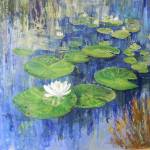 Water lily by Carol Janda, a featured artist at the Blue Whole Gallerys exhibit Gentle and Tranquil, showing this November. Submitted art