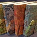 Softcover journals by Jean Wyatt, a featured artist at the Bumblebunching – Warped, Twisted, & Imperfect exhibition at Sequim Museum & Arts during the Nov. 5 First Friday Art Walk Sequim. Submitted photo