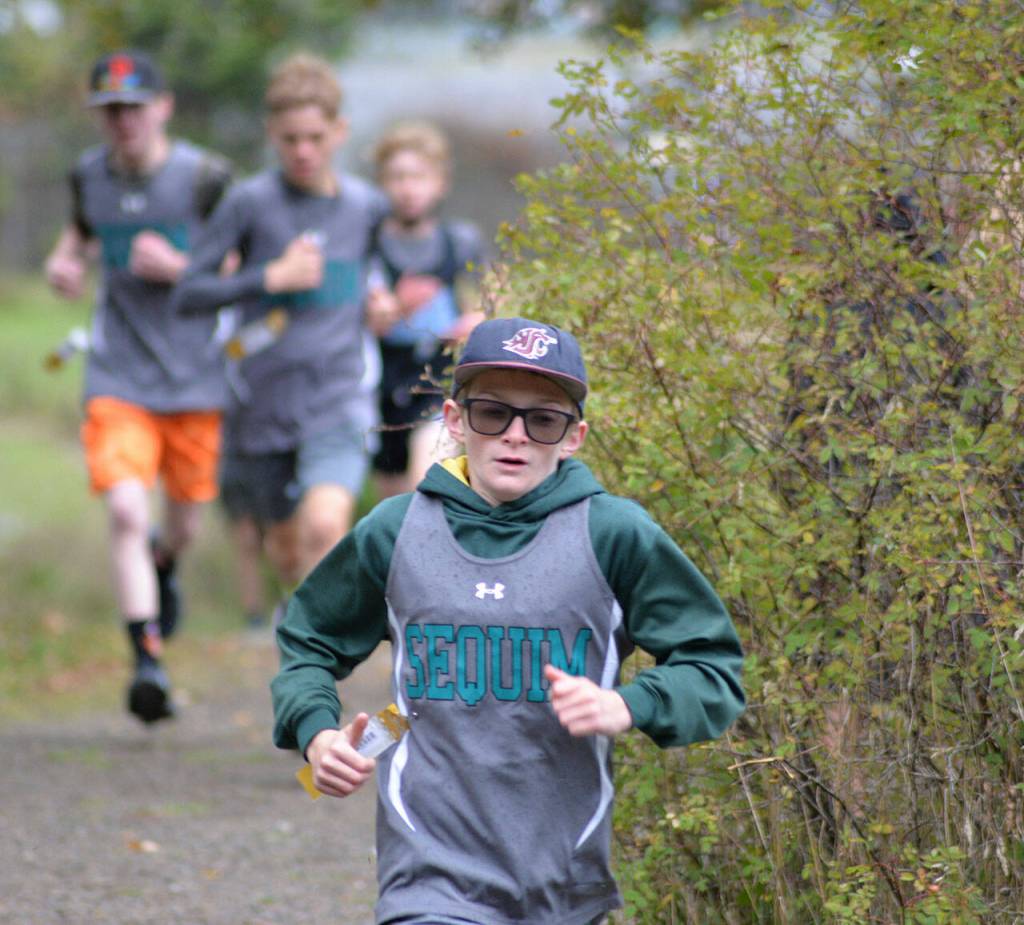 Sequims Trevor Goff competes at an Olympic League meet at Lincoln Park in Port Angeles on Oct.6. Photo courtesy of Caleb Gentry