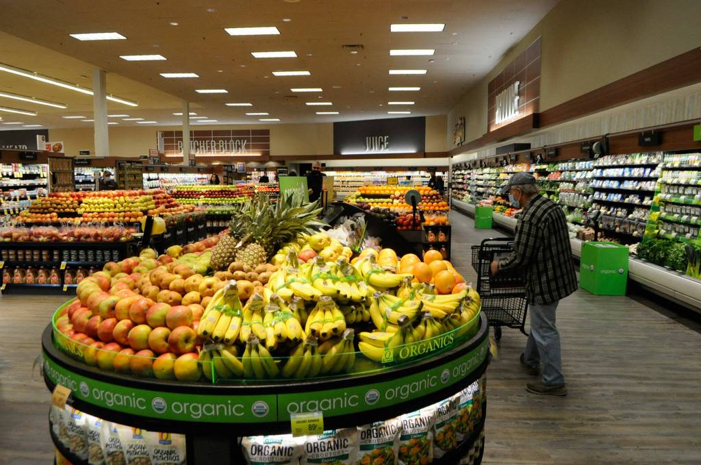 Every department received upgrades in some capacity inside the Sequim Safeway, directors said, including the organics section, which includes new cases. Sequim Gazette photo by Matthew Nash