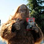 Stan Dame, a coach at YMCA of Sequim, directs traffic on Oct. 30 for the centers drive-through event while also showing off Jack Links Beef Jerky, as an homage to the Messin with Sasquatch ads. Dame said it took six months for his costume to arrive for Halloween.