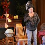 Story Slam organizer Jeanné Sparks tells a story at Olympic Theatre Arts Centers recent Tale Spinners event. Photo courtesy of Olympic Theatre Arts Center