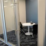 Private meeting rooms are a few of the new amenities at WorkSource Clallam County. Sequim Gazette photo by Matthew Nash