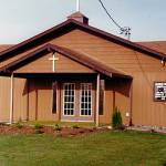 In 40 years, attendees of Olympic View Church constructed two additions to the building on North Brown Road, seen here in 1991. Photo courtesy of Olympic View Church