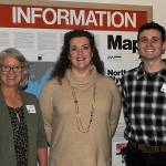 Beth Pratt, in center, started on Nov. 15 as the new executive director of the Sequim-Dungeness Chamber of Commerce. Here she stands with fellow staffers, Melanie Sands, financial administrator, and Tristan Mortarotti, membership manager. Not pictured, Madelyn Pickens, support specialist. Sequim Gazette photo by Matthew Nash