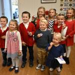 Young members of the Junior American Citizens club pose for a photo following the Veterans Day ceremony at the American Legion Post 26 on Nov. 11. Sequim Gazette photo by Michael Dashiell