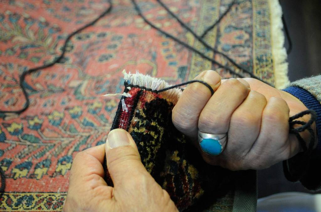 Mohammad Amin Rahmati, owner of Oriental Rug Care, said handmade rugs can last more than 100 years and are more durable and softer than machine-made rugs. Plus theres the personal touch in each one. This is like art, he said. Sequim Gazette photo by Matthew Nash