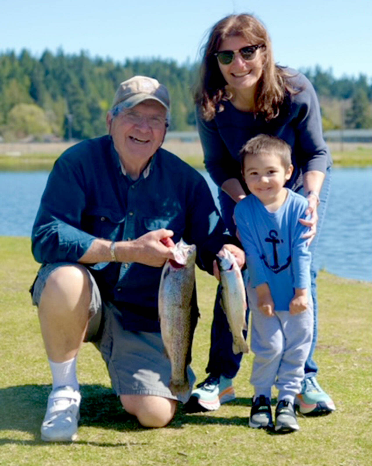 Local youths can enjoy fishing at the pond north of Carrie Blake Community Park after local fishing advocates helped stock the pond with 300 trout from the Hurd Creek Fish Hatchery. Photo courtesy of Ron Casscles