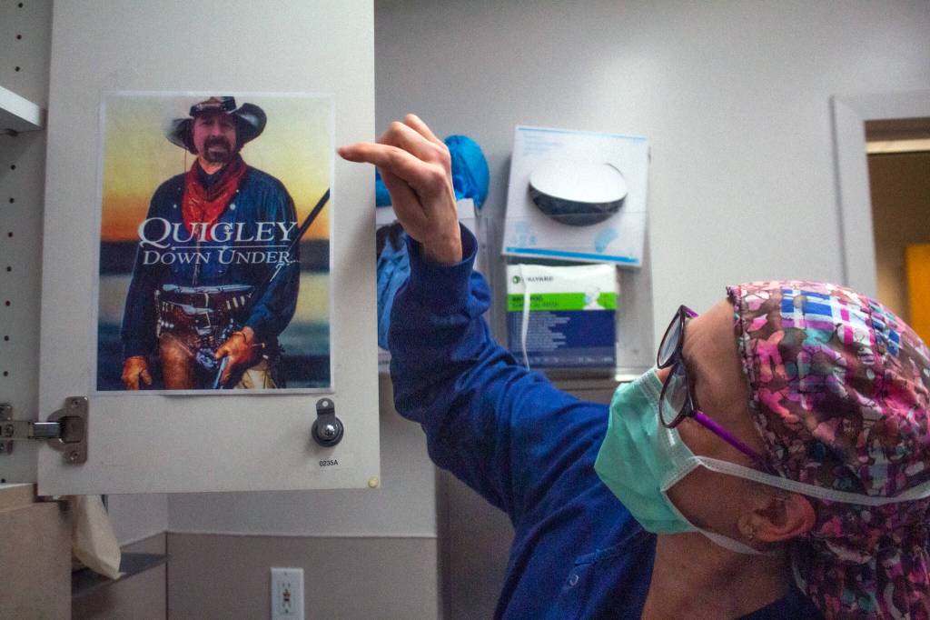 Dr. Matthew Niemeyer was a big fan of Quigley Down Under, and even had a special black powder rifle made for him with which he participated in a shooting contest in mid-1800s clothing. Sequim Gazette photo by Emily Matthiessen