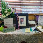 Northwest Eye Surgeons patients leave notes at a memorial table about Dr. Matthew Niemeyer. Sequim Gazette photo by Emily Matthiessen