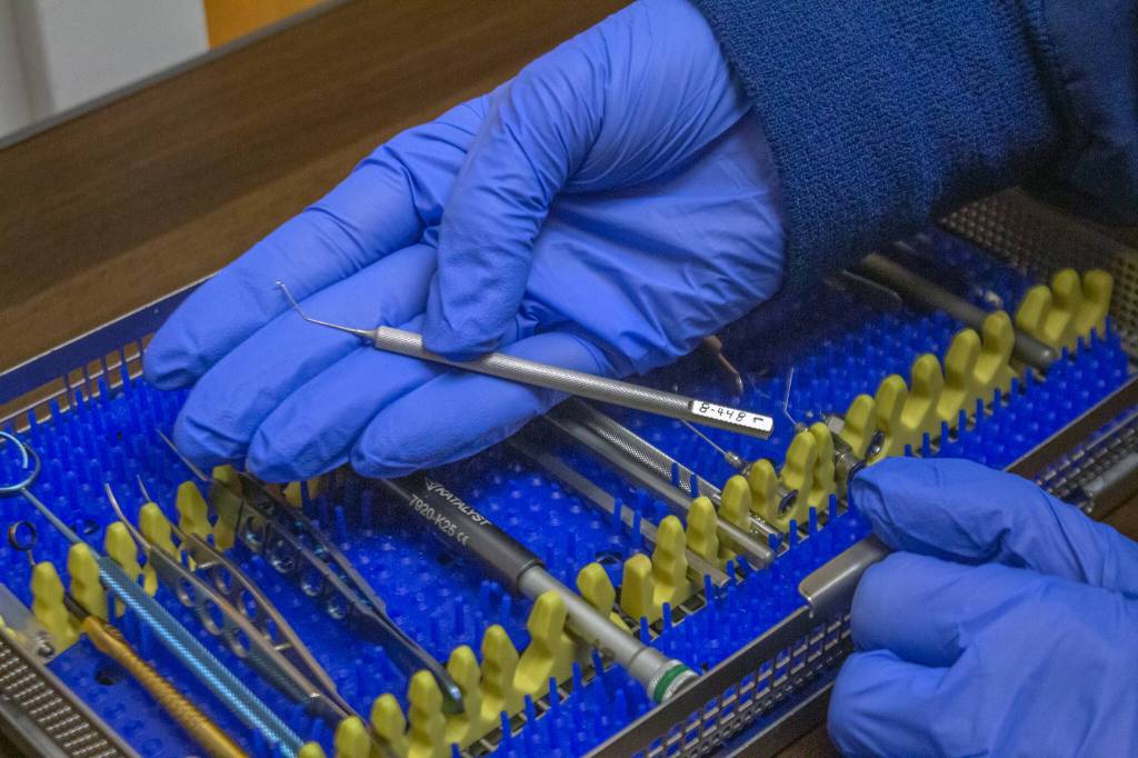 The Lucky Lieberman, Dr. Niemeyers special tool, is still in its place at the Northwest Eye Surgons office. Sequim Gazette photo by Emily Matthiessen