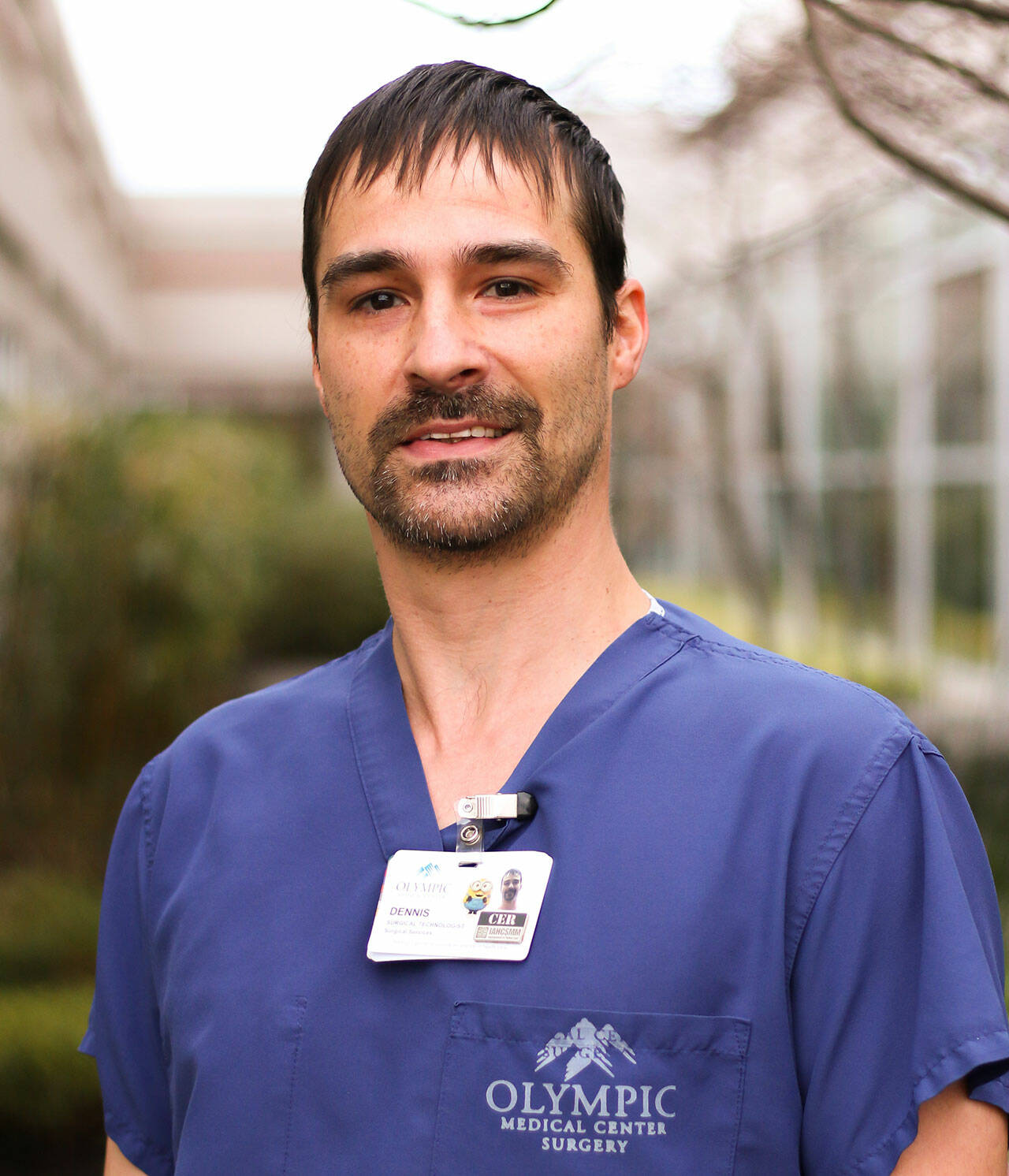 OMC surgical technologist Dennis Kitchens was recognized for his pursuit of exceeding industry standards for quality monitoring of flexible endoscopes at a recent OMC board meeting. Photo courtesy of Olympic Medical Center