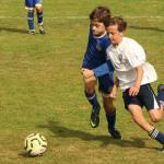 Colton-Anderson of Storm King FC's Team Bandits, a Boys 2010 (U-12) team, vies for the ball in a 2021 game. Photo courtesy of Storm King FC