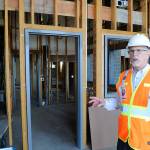 Sequim Gazette photo by Matthew Nash
Safety is a major concern for leaders with the Jamestown SKlallam Tribe, said Brent Simcosky, director of tribal health services, standing next to the Jamestown Healing Clinics future security offices in August, as the tribe continues construction of its medication-assisted treatment (MAT) facility. We understand peoples concerns. Thats why we agreed to all the mitigation, he said. We want to cause people less stress and successfully help people without hurting the community.